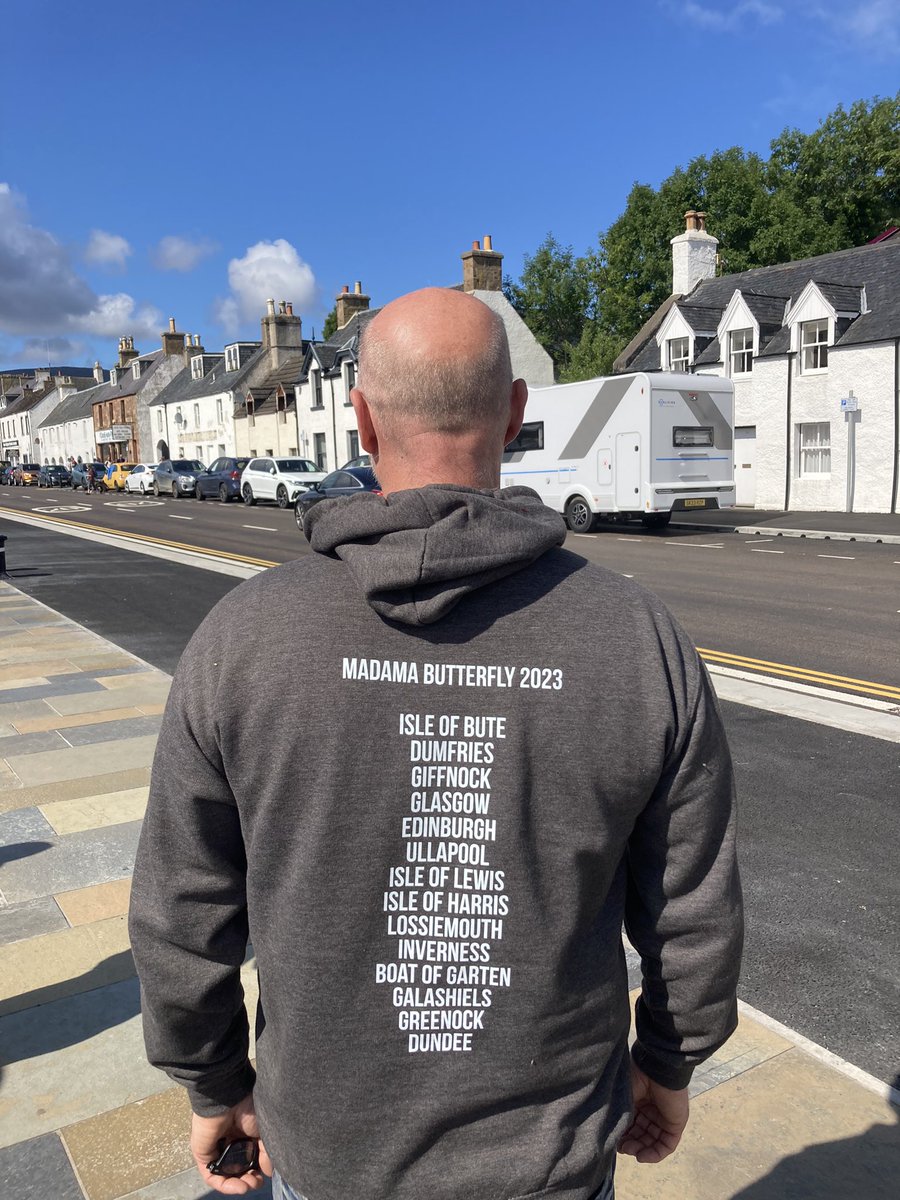 Properly on tour now, bring on the tour hoodies! Modelled by our stage manager Jonathan Sedgwick