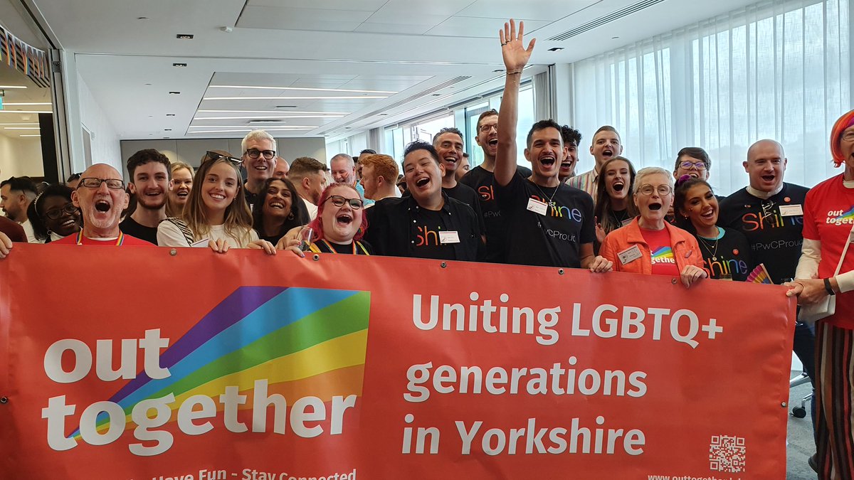 A fabulous pre @LeedsPride brunch @PwC_UK with our friends from @OutTogetherLGBT @DLA_Piper and @LBGplc Happy Pride everyone, give us a wave in the parade!