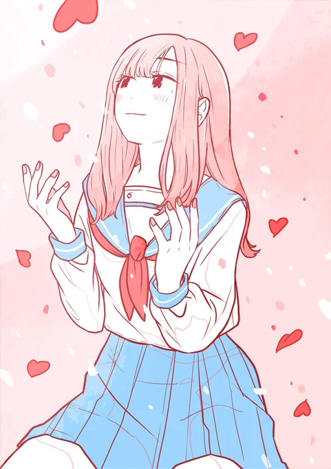 線画と女の子を描くのが大好きです! #作品をXで見せ合おう 