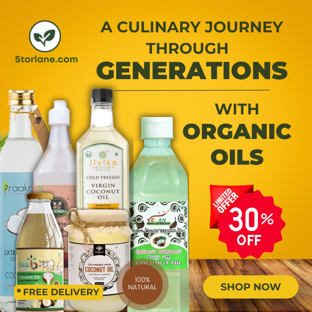 storlane's tweet photo. Embark on a Flavorful Culinary Journey through Generations with Our Organic Oils 🌿🍳
Shop now: https://t.co/e0RnucbVh8
#Storlane #CulinaryJourney #OrganicOils #FlavorfulTraditions #flavorfulculinaryjourney #organicoils #generations #culinarydelights #cookingwithlove https://t.co/GCHzOMr4jY