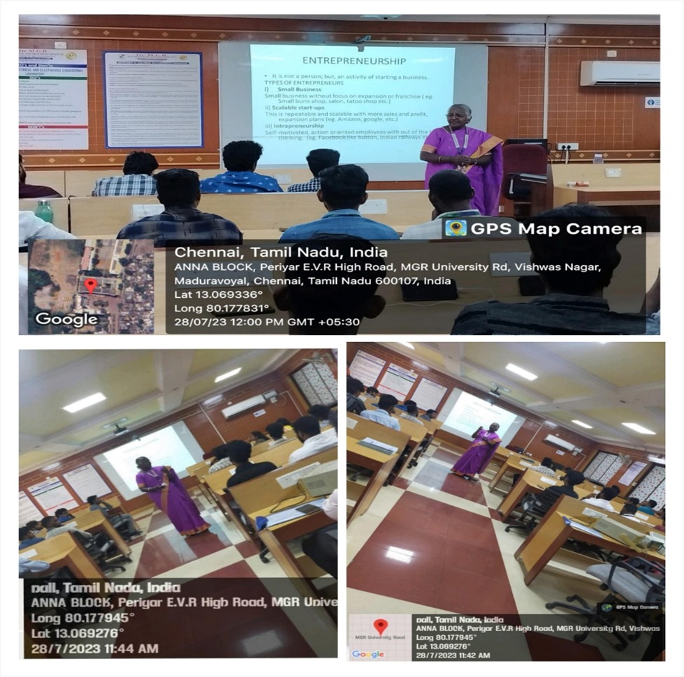eeedrmgr1's tweet photo. The department of EEE, in association with the IEEE MGR Student Chapter, organised a Guest lecture on developing entrepreneurial abilities on July 28, 2023. https://t.co/atJdTCCUIi