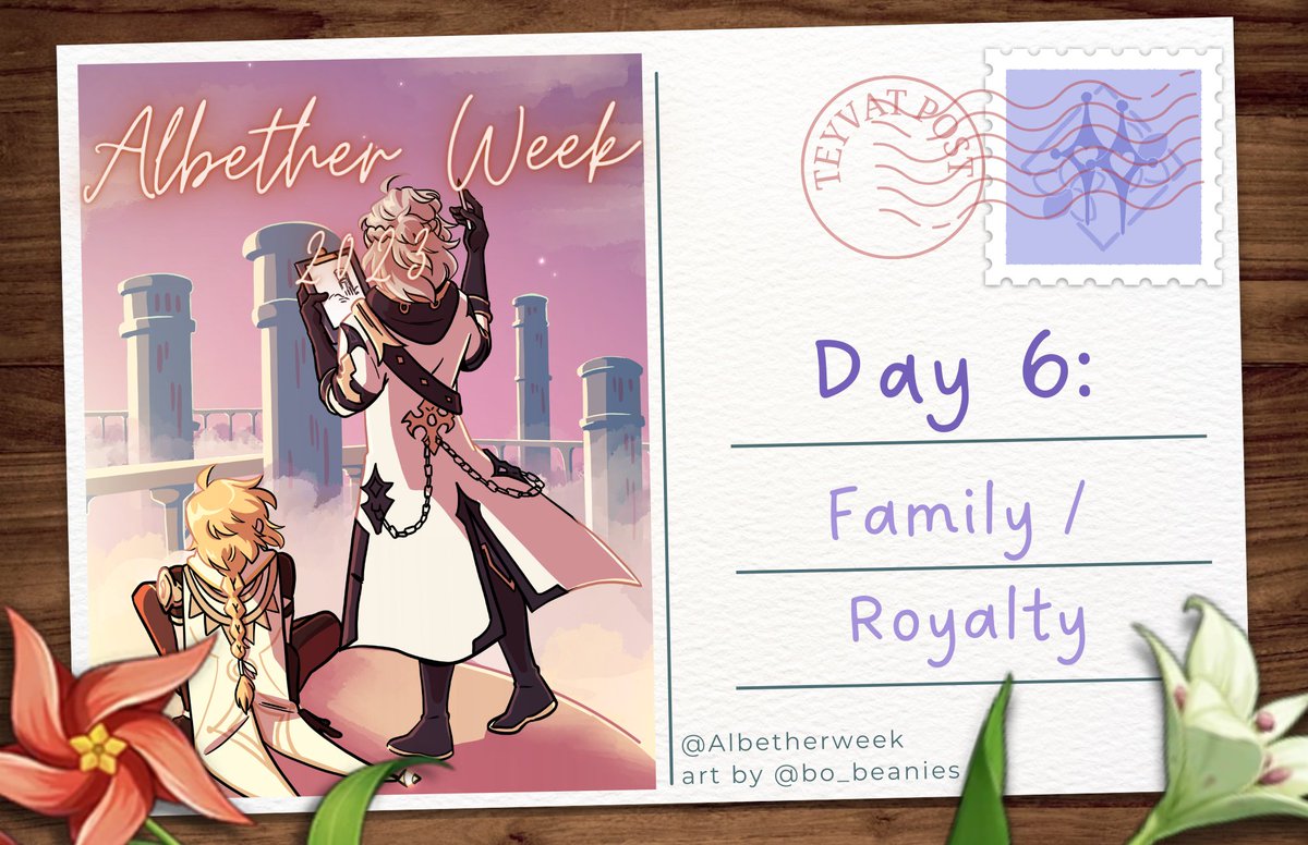 albetherweek's tweet image. It's the 6th day of #AlbetherWeek2023!
"The universe is heaven reversed, and the earth is a dream lost to time. This is dust, the most basic form of complex life.
And this... is new birth." 🌼
Day 6 -
Region: Khaenri'ah
Prompt: Family / Royalty