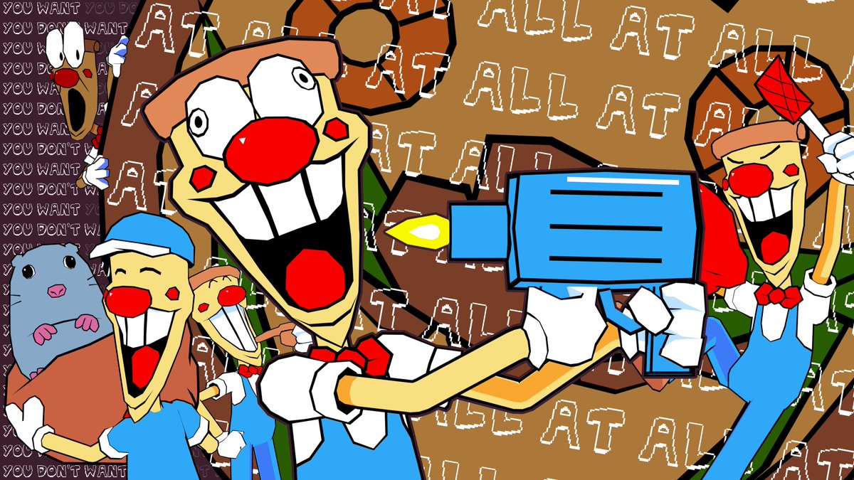 VioletQueenling's tweet photo. (1) Character renders I made with @VibaPop's Pizza Tower models.
#art #blender3d #pizzatower #peppino #peppinospaghetti #gerome #toppings #gustavo #brick #mrstick #john #noise #thenoise #theodorenoise #pepperman #thevigilante #fakepeppino #pizzahead #pizzaface https://t.co/n4WCD68OeH