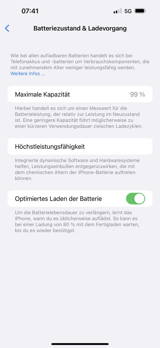 timobrau's tweet photo. @andrewjclare Almost one year with my 14PM and still 99%. I charge my phone every night with the Apple Lightning Dock i purchased together with my iPhone 7 many years ago and the 5W charger. https://t.co/kHM8L1KyPJ