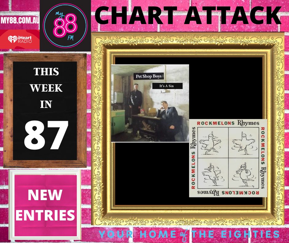 waynetunks's tweet photo. #ChartAttack on @My88_FM: New entries from this week in 1987:
41: Rhymes #Rockmelons
29: It's a Sin #PetShopBoys
Which is your favourite https://t.co/59tmVcJHi4