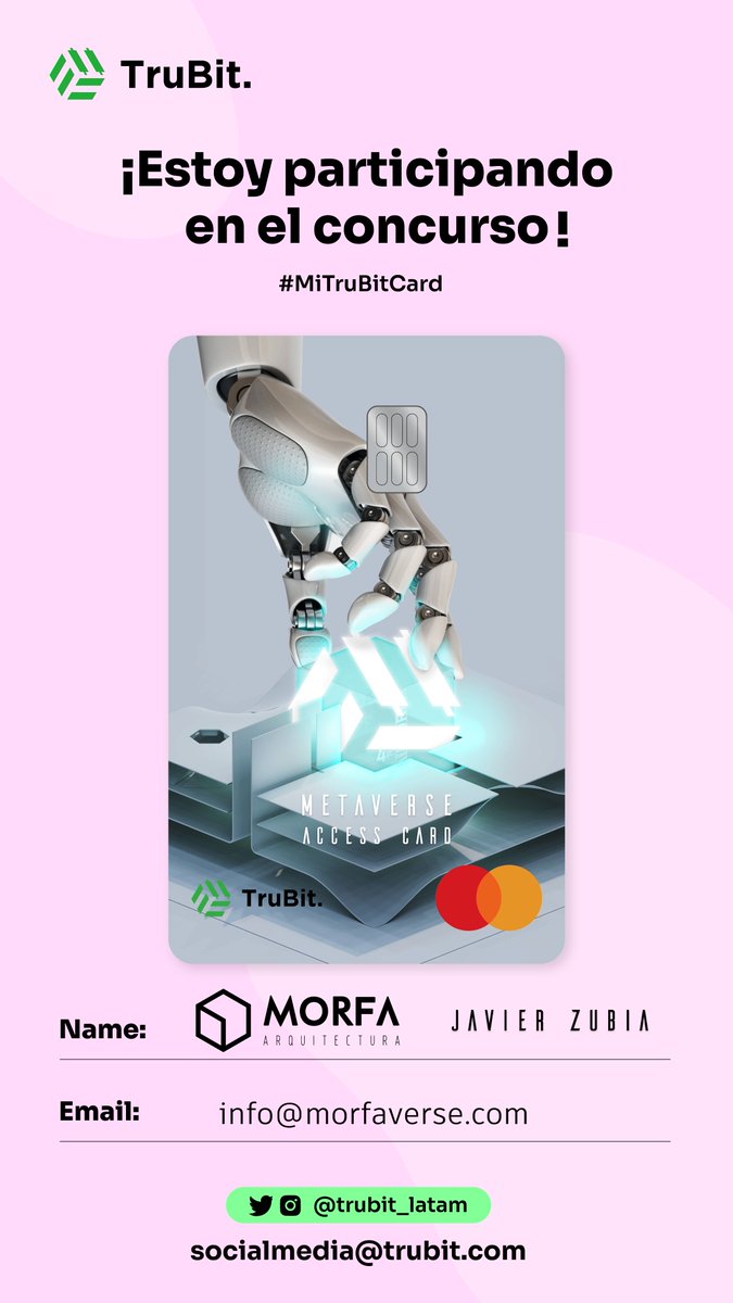 🌟¡Descubre el acceso al metaverso de <a href="/TruBit_Latam/">TruBit Latam</a> !🌟💳🚀 Diseñé una tarjeta que te abrirá las puertas al ecosistema cripto más completo de LATAM. 💼🌎
#MiTruBitCard #Trubit #Criptomonedas #Metaverso #InnovaciónFinanciera #LATAM #Bitcoin