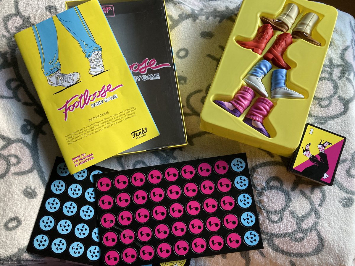 raquelbean's tweet photo. @funko I received the Footloose Party Game as a gift (brand new, unopened) but sadly the box is missing the 8 Player Boards so I can’t play it 😞 https://t.co/qr5H1DWhiE
