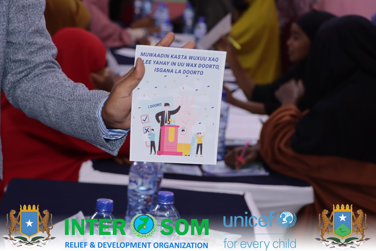 intersom_relief's tweet photo. Every Citizen has the right to vote, and be elected.
#IECMaterial
@unicefsomalia @MoIFARSomalia https://t.co/XZioBLINu2