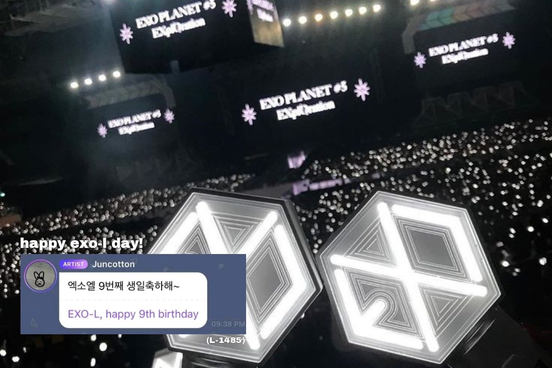 050823

Happy 9th birthday EXO-Ls! This is not a drill, Yixing concert intro showed an exo's ot10 photo including Zitao at his concert today is enough word to describe how special this day for us *sobb. exo is always nine!

#9YearsWithEXOLove
#L1485ForEternity
#HappyEXOLDay
