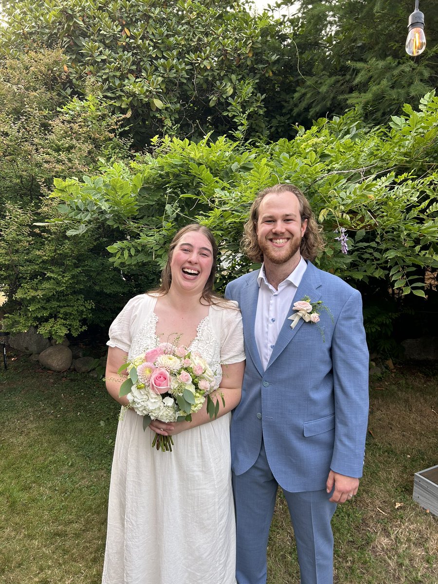 Our oldest got married today, such a wonderful day.  They are absolutely 2 of the best people, perfectly matched 💙.  Love them