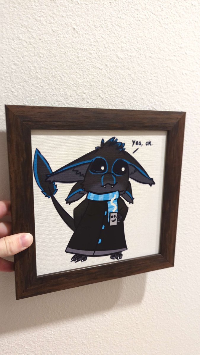 I made this silly little doodle ages ago and my boyfriend made it into a little thing to hang above  his coffee corner. Truly the greatest honor.