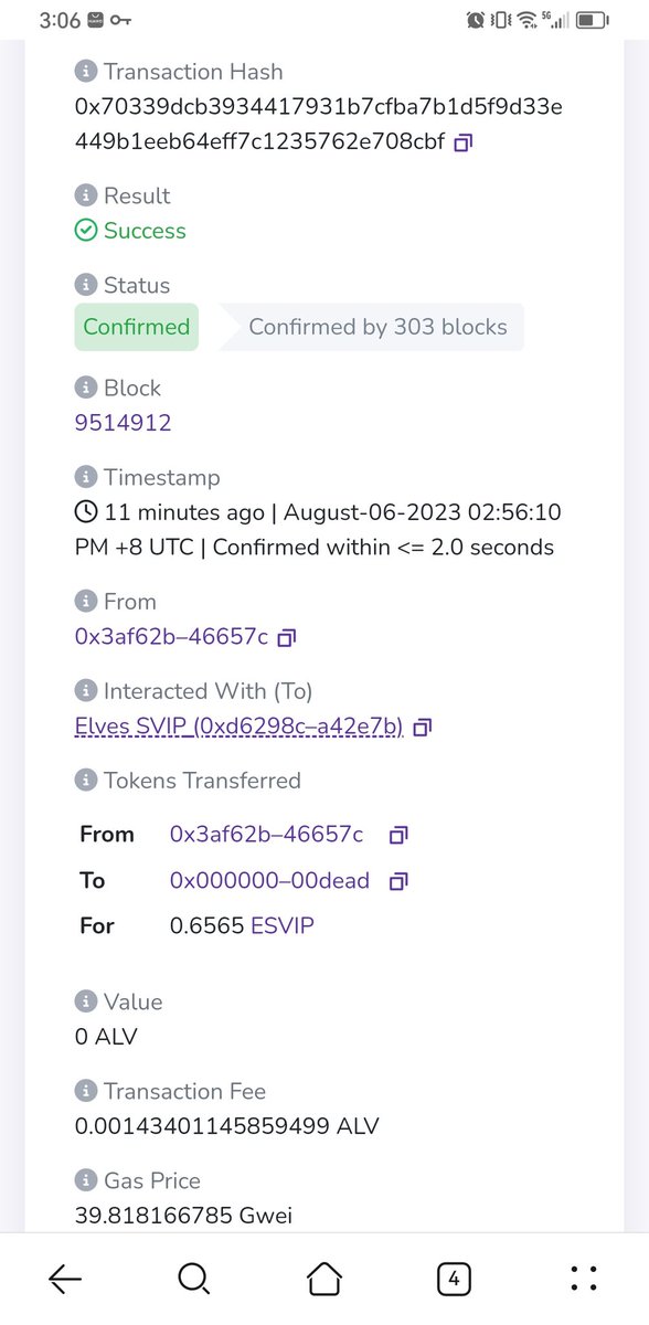 ESVIP Announcement

Based on community voting opinions, the 0.6565 ESVIPs that Growth Fund repurchased for the first time have been destroyed in a black hole!

The circulation volume of ESVIP is only 2466.55

link for this destruction：alveyscan.com/tx/0x70339dcb3…