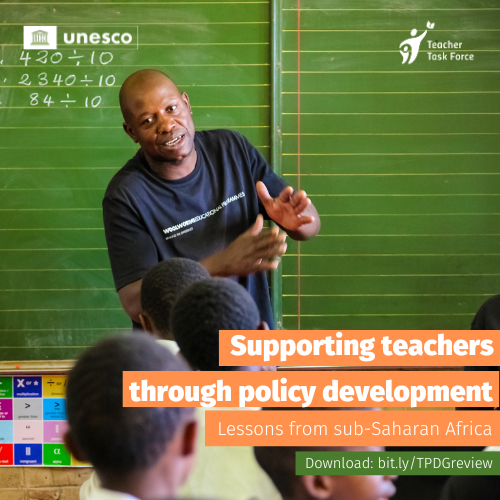 TeachersFor2030's tweet photo. How can development partners support national teacher policy development?

☑️ By providing financial and technical assistance
☑️ By organizing robust consultations 
☑️ By ensuring sustainable funding

Find out more 💡: https://t.co/Huz3H9WWWd

#InvestInTeachers https://t.co/vSouXKleEy