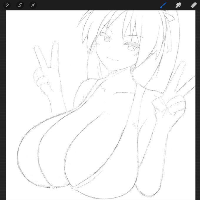 ラフ。

デカパイ感謝。

仕上げる。 https://t.co/6ohj4K7aSl 