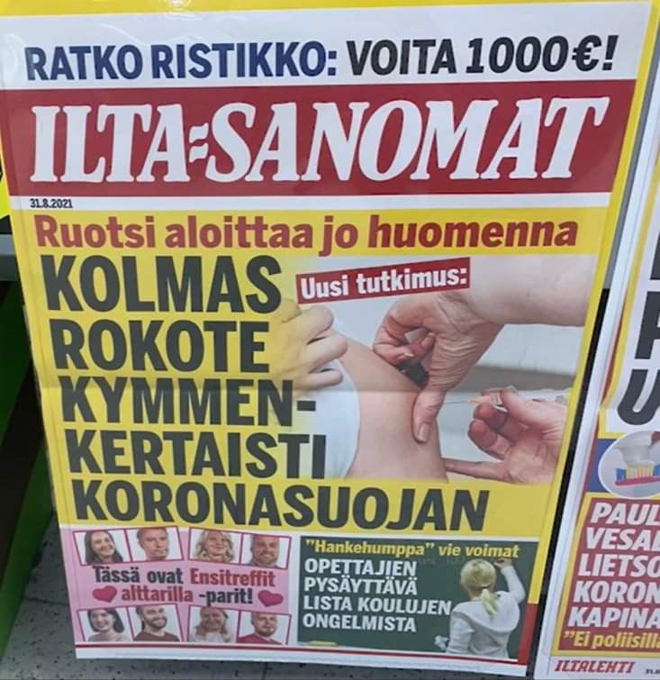 IPiikki's tweet photo. Muistatteko tämän? Ensimmäinen geeni-injektio antoi lähes 100% suojan. Kolmas rokote kymmenkertaisti sen, uskomaton, lähes 1000% suoja! Kuitenkin kolme++ kertaa piikitetyt täyttivät sairaalat.
Ihmiset uskoivat tämän. https://t.co/3kqfgDdF3v
