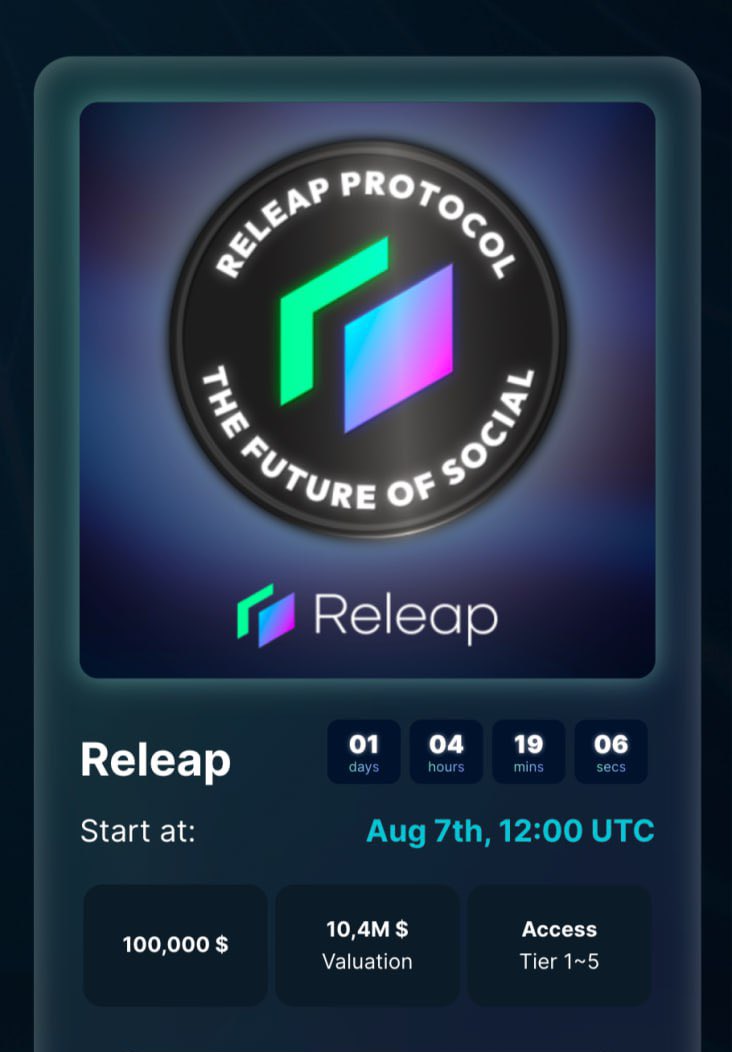 YouSUI_Global's tweet photo. @Releap_IO IDO - YouSUI Community Round is about to kick off! 🚀

🎁 The final 20 NFT Airdrop is ON and you've got 24h to participate!

To join in:
1️⃣ Follow @YouSUI_Global & @Releap_IO 
2️⃣ Like, Retweet, and Tag 3 friends
3️⃣ Comment your SUI wallet

🔥Each NFT is equal to Tier 5!🔥

⏳ If you missed staking $XUI to gain tiers for the Community Round, fret not! This is your last chance to WIN Tier NFTs and secure your ticket to join the #REAPIDO Community Round!

🎉 Grab this opportunity to be part of the future of social graph with $REAP tokens via YouSUI Community Round. 

Let's go! #REAPIDO #YouSUI