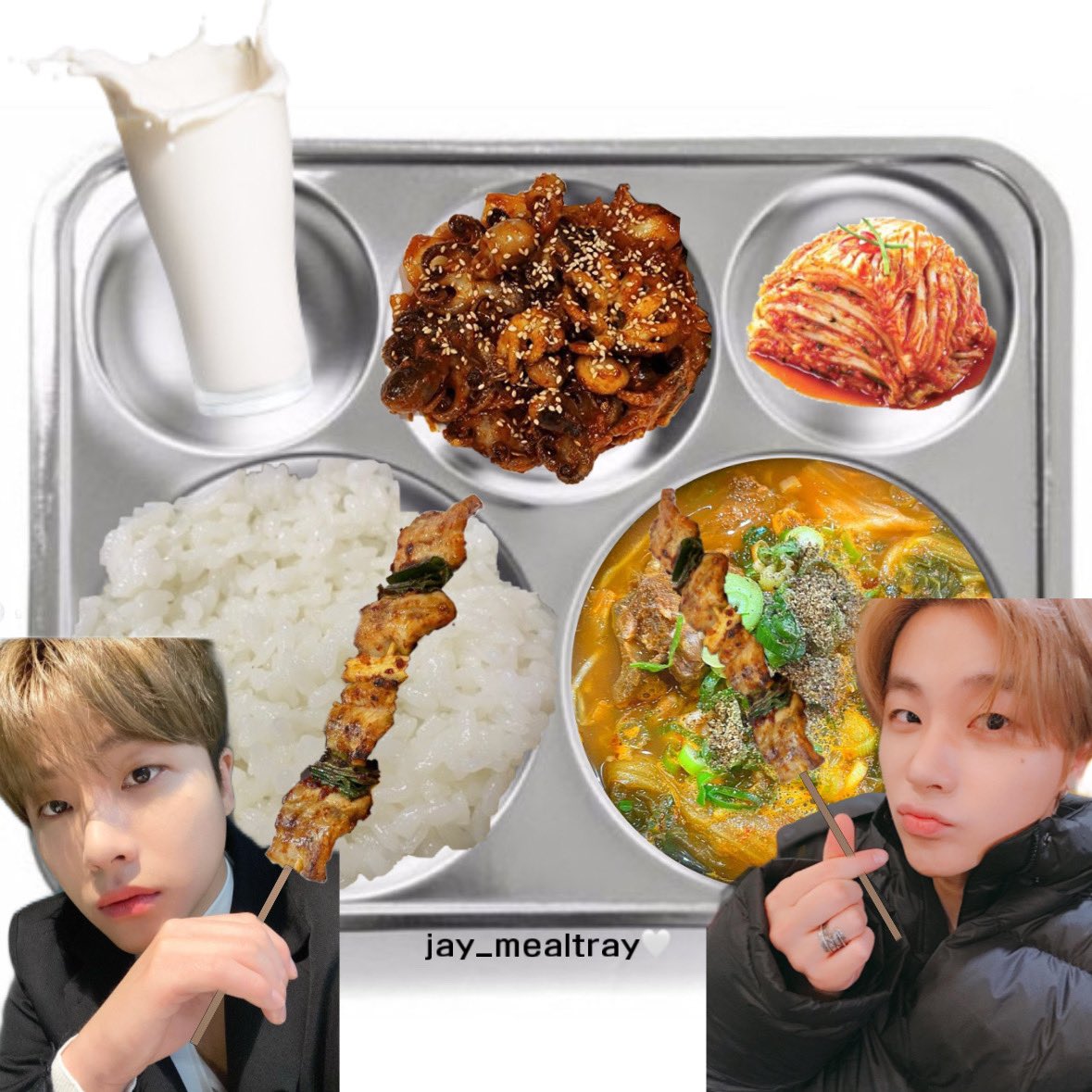 23.08.06 (일) 18일차 석식🪖

밥
사골우거지국
주꾸미볶음
닭꼬치
배추김치
우유

#진환 아 맛있게 먹어🤍