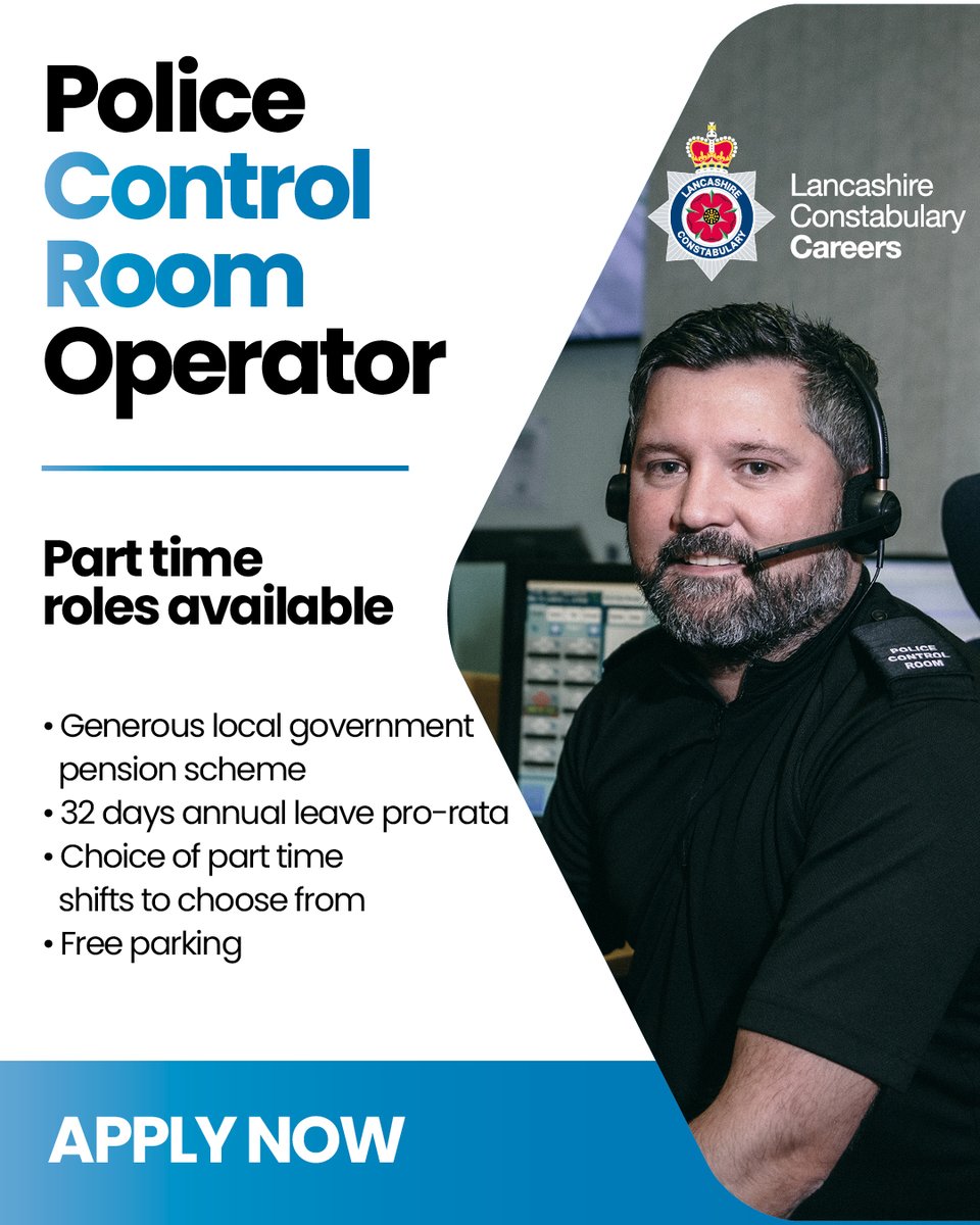 LancsPolice's tweet photo. On a typical day, we receive around 800 emergency calls and over 2,200 non-emergency calls.

People turn to the police for help and our Police Control Room Operators (PCRO) are usually the very first people they speak to.

Find out more about the role  - https://t.co/mJPCkkwlh8 https://t.co/b98Fl9tGvF
