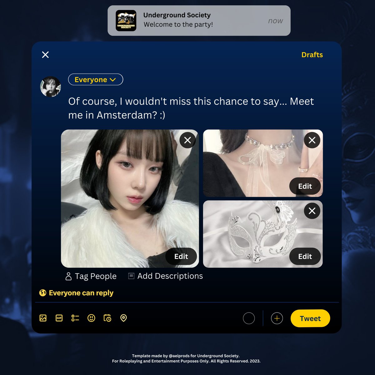 ⠀⠀ 
⠀⠀ 
            @ aeiprods ` 𝗨𝗚𝗦𝗢𝗖 𝗨𝗣𝗗𝗔𝗧𝗘  .ᐟ
            𖡡  Amsterdam Netherlands
            AUG.   06        |      04  :  03   PM
            ❝ Ready to party, guests? ❞⠀
⠀⠀ 
⠀⠀