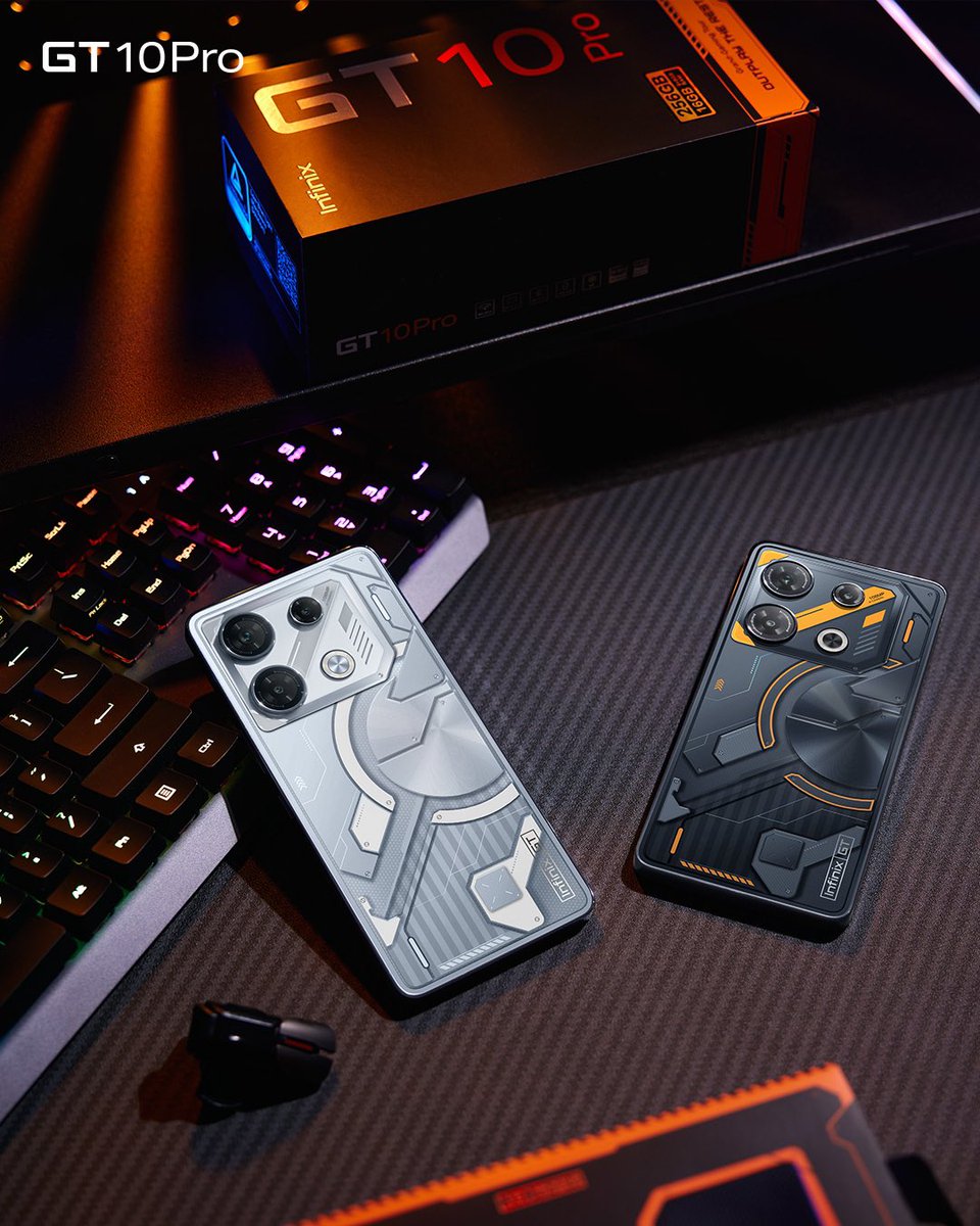 The new GT 10 Pro comes in Mirage Silver 🩶 and Cyber Black 🖤. As you guys might have guessed, I'm certainly going to be using Cyber Black. #Infinix #InfinixGT10Pro