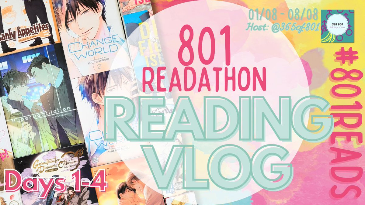 365daysof801's tweet photo. 🚨📚NEW VIDEO ALERT📚🚨

I've been bad at keeping up with posting for this week - especially my own reads! So, here's the vlog! I have been reading - honest!

801 READATHON READING VLOG #801Reads || 1st - 4th August https://t.co/Dylj9e52At https://t.co/MEUY8zlOmW