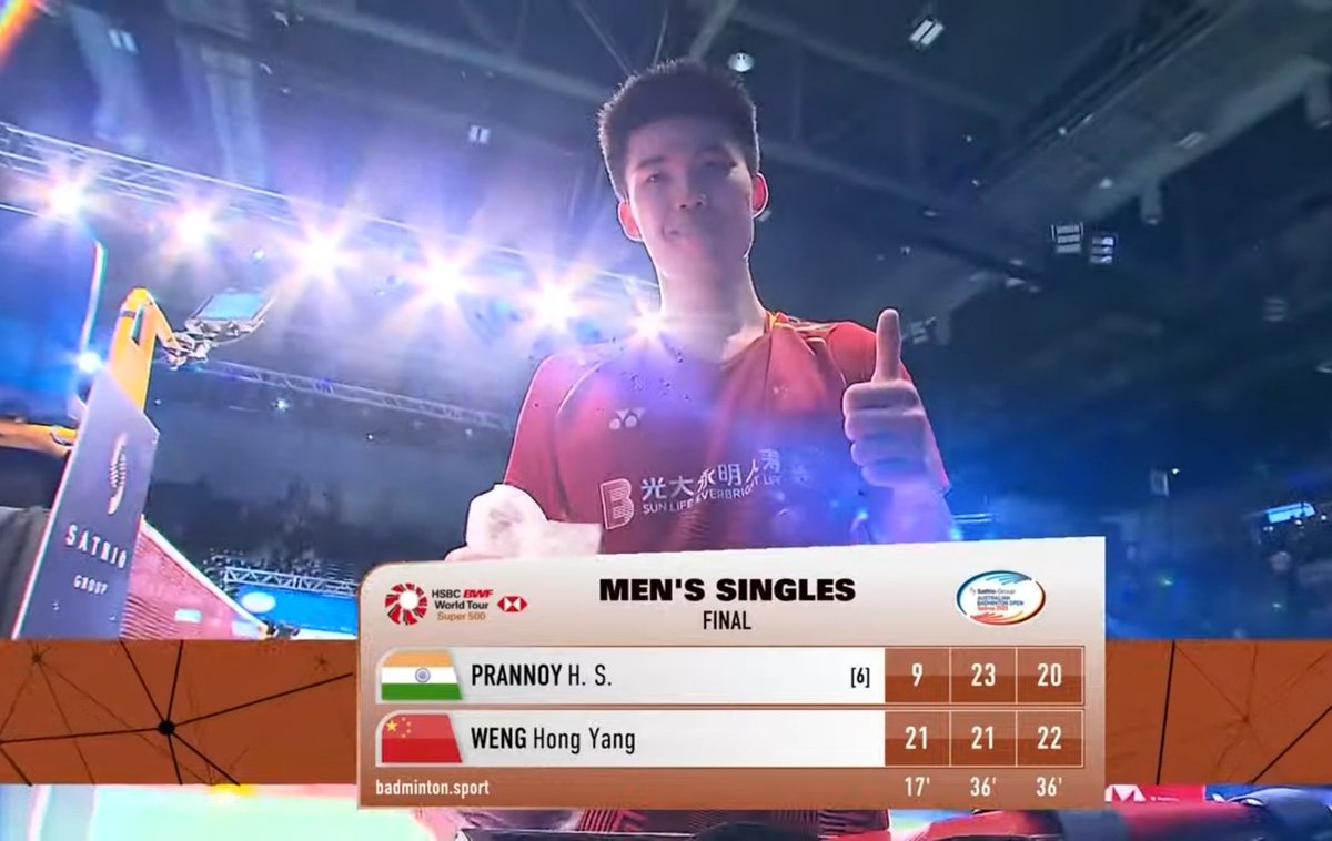 theone_xyz's tweet image. They gave their all. Splendid performance by both Hong Yang &amp;amp; Prannoy 🔥👏🏻

#AustralianOpen2023