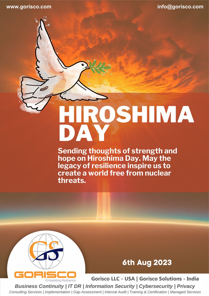 GoriscoSol's tweet photo. On this day of remembrance, let us come together to promote peace, empathy, and compassion for a better world.
#HiroshimaDay #ResilienceInAdversity #NuclearPeace #WorldWithoutWeapons #RememberingHiroshima #BuildingPeace #HopeForHumanity https://t.co/mjdz5OyrC0