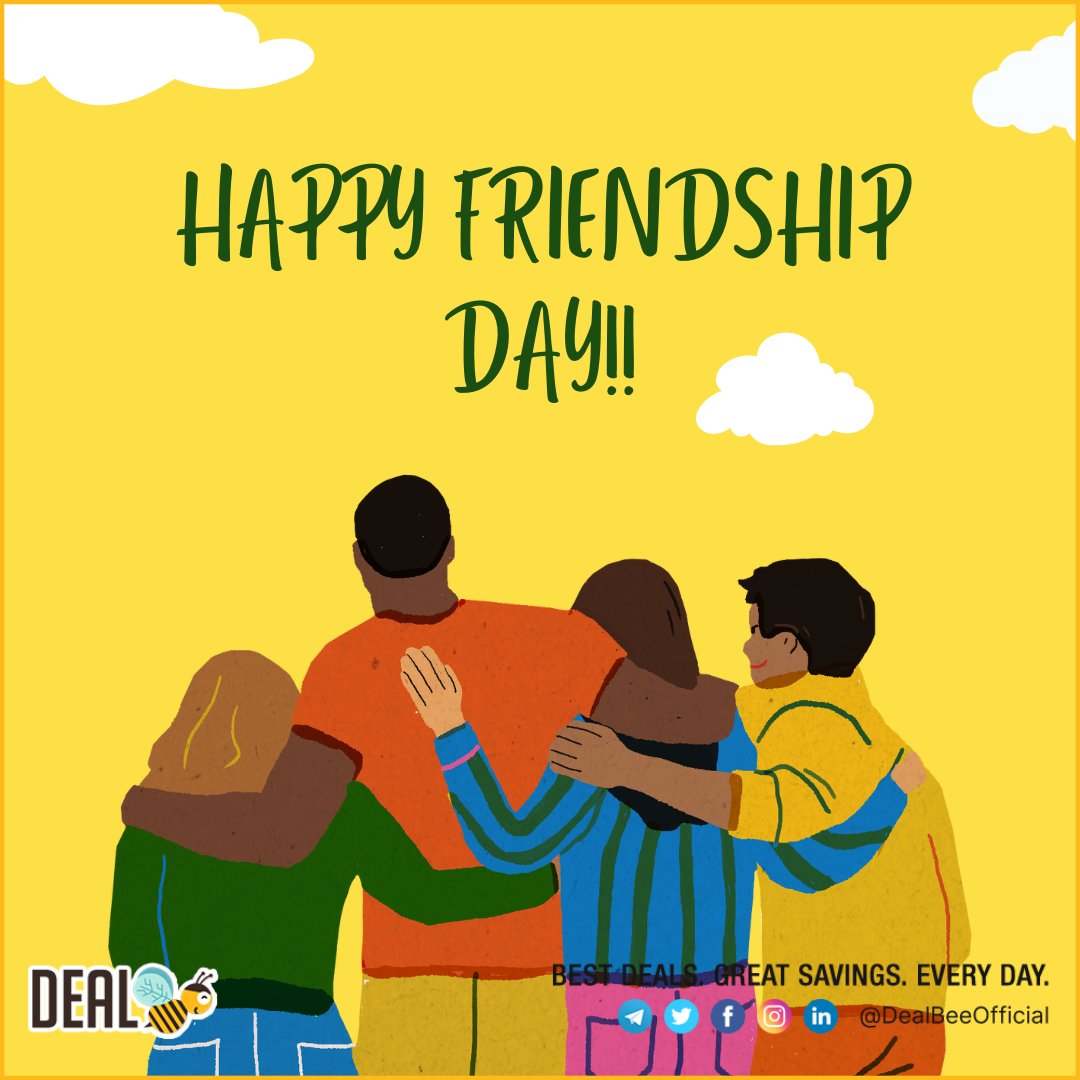 DealBeeOfficial's tweet photo. DealBee wishes a very happy Friendship Day to all the Besties out there.
May your bond grow stronger with each year.
#HappyFriendshipDay #HappyFriendshipDay2023 #FriendshipDay #FriendsForever #FriendshipDay2023 #Friends #DealBee #OnlineShopping #Deals #Discounts https://t.co/O3hI69Ifjh