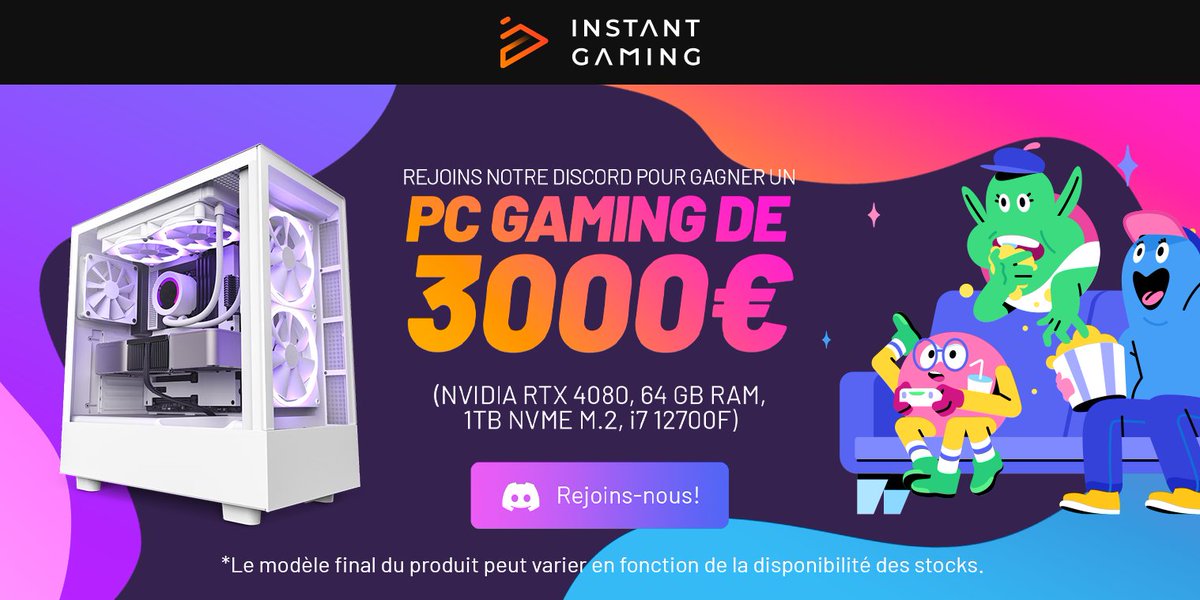 YankaTv's tweet photo. Dernière ligne droite pour tenter de gagner un PC à 3000€ avec mon partenaire @InstantGamingFR
Rejoignez le discord : 👇👇👇👇👇👇
https://t.co/oc2iYL1rcc
#instantgamingfr #PCGamer #RTX4080 #CONCOURS #jeuxconcours #BonjourTwitter https://t.co/W8qiTtlaYe