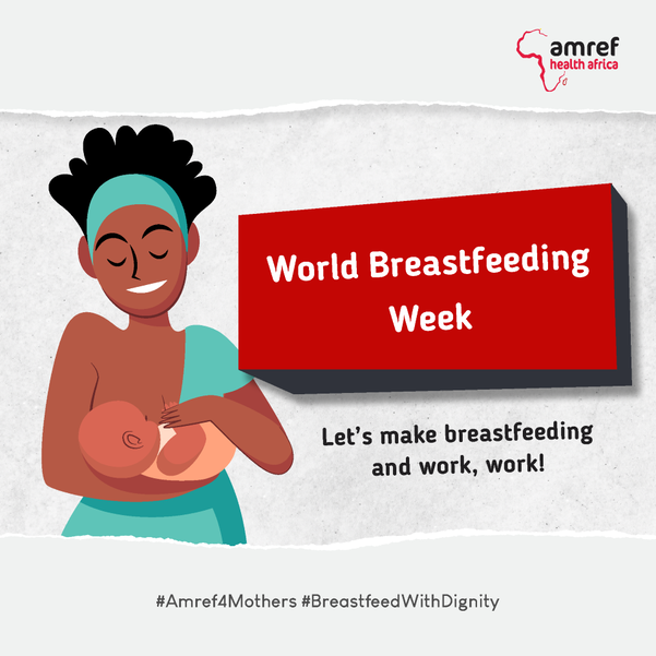 Amref_Worldwide's tweet image. As we continue to raise awareness during #breastfeedingweek, especially, making breastfeeding and work, work, we urge that, all women at all workplaces should have: 

1⃣ At least 18 weeks, preferably more than 6 months, paid maternity leave; 
2⃣ Paid time off for breastfeeding or…