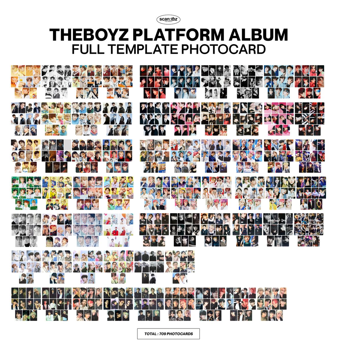 scan_tbz's tweet photo. | TEMPLATES | THE BOYZ PLATFORM ALL ALBUM - 
FULL TEMPLATE PHOTOCARD LIST

더보이즈 플랫폼 앨범 - 포토카드 포카 리스트 

finally, i finished , total 709 ptc, 12 albums, 31 versions 🥲🥲😭😭

 #더보이즈 #상연 #제이콥 #영훈 #현재 #주연 #케빈 #뉴 #큐 #학년 #선우 #에릭 https://t.co/PfISMCgA83