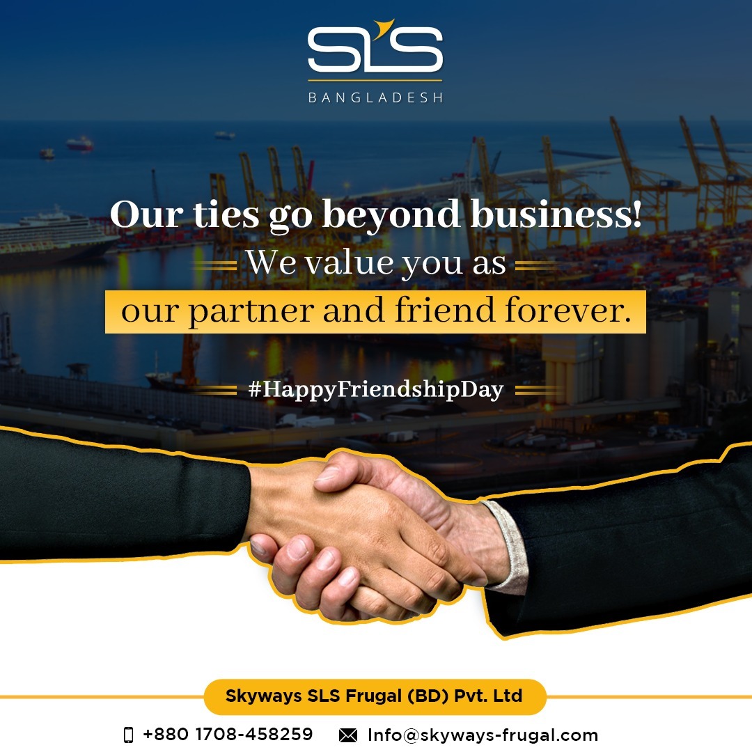 Skyways_BD's tweet photo. On this special Friendship Day, we extend our heartfelt gratitude for being more than just partners but valued friends.

#MovingWithYou #SkywaysBangladesh #SkywaysLogistik #LogisticsServices #logisticsmanagement #logisticspartner #FriendshipDay https://t.co/y4NXnZdeP7