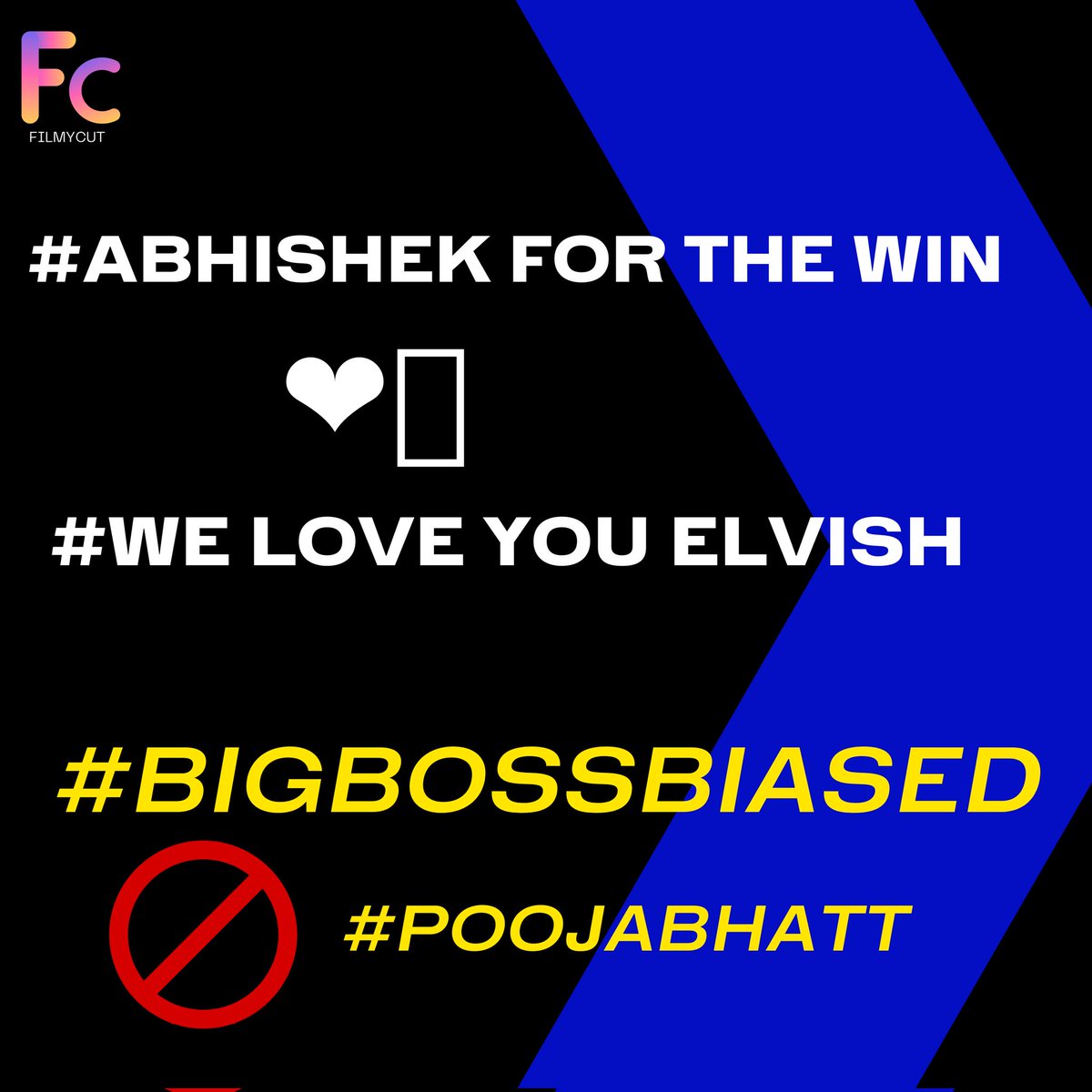 Filmy_cut's tweet photo. Bigboss play political game and made fight between fan bases ,so pls support your idol and share #bigbossbiased &amp; threw this bigboss made viewers, this is marketing,  pls be aware.❤️all guys, boycott #PoojaBhatt #AbhishekMalhan𓃵
#AbhishekForWin
#WELOVEYOUELVISH https://t.co/Fp4CSr6TeP