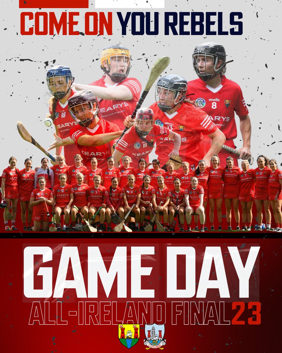 OfficialCorkGAA's tweet photo. 🎉 Game day is finally here for the All-Ireland Camogie Final 2023! 🏆 
Sending all our support to @CorkCamogie Team. 

🏆 Cork v Waterford 
🏟️ Croke Park
🗓️ Sunday, 06 Aug 2023
⏰ 5 pm

Link for tickets 👇
https://t.co/vFWJ41oHE9

Come on the REBELS https://t.co/37IpKbsVl7