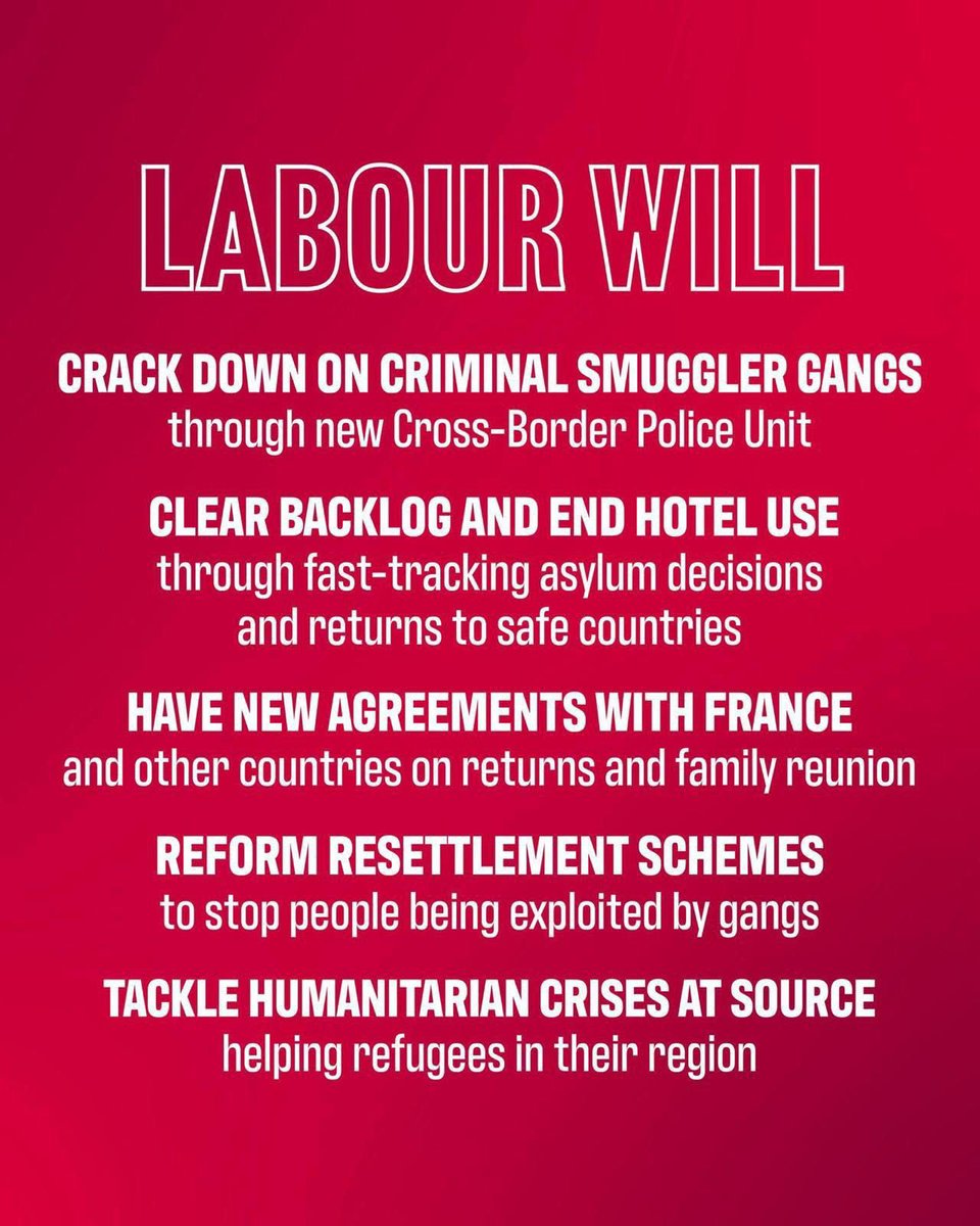 Labour will protect our border security and crack down on criminal smuggler gangs.