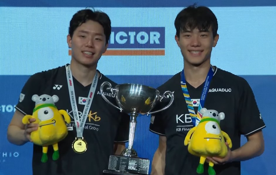 BadmintonTalk's tweet image. Men&apos;s Doubles - #AustralianOpen2023 

🥇Kang Min Hyuk/Seo Seung Jae (KOR)
🥈Takuro Hoki/Yugo Kobayashi (JPN)

Congratulations to both pairs!