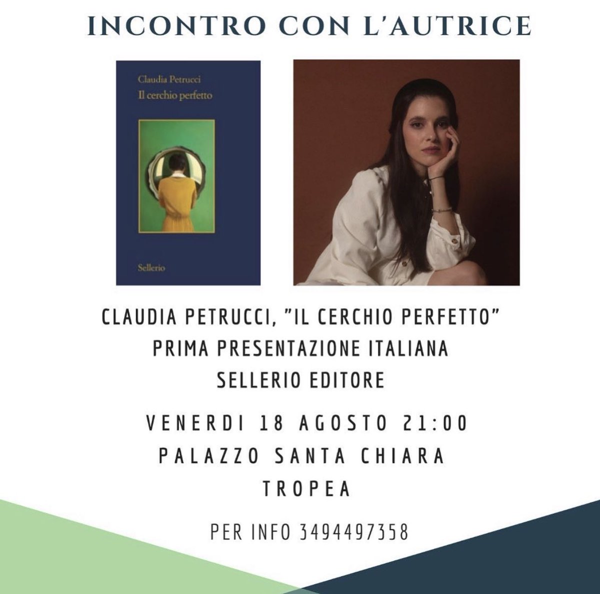 Il 18 agosto la prima presentazione italiana de Il cerchio perfetto da @libreriatropea ✨ @ItalianLiterary @sellerioeditore