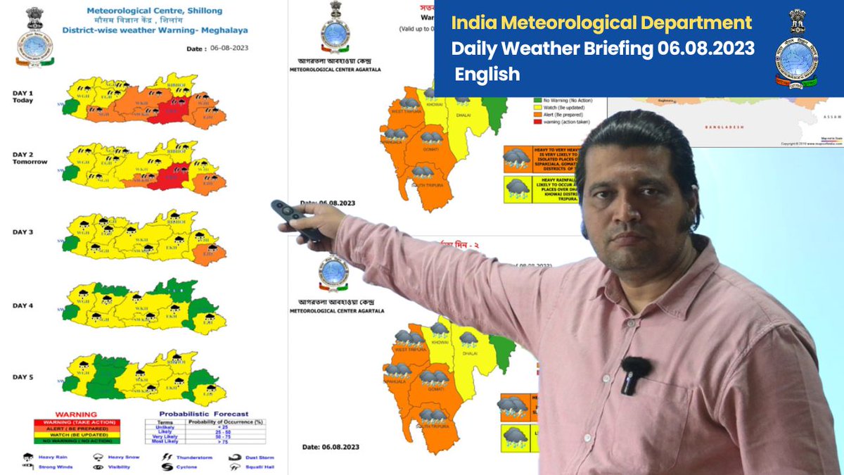 Indiametdept's tweet photo. Daily Weather Briefing (English) 06.08.2023
#imd #weather #weatherforecast #monsoon2023 #Uttarakhandrain #NorthUP #Biharweather #ArunachalPradesh
YouTube : https://t.co/Ie5iBNR2LU
Facebook : https://t.co/qQBdtnUFJZ
@moesgoi @DDNewslive @ndmaindia @airnewsalerts https://t.co/vUIalOA7Or