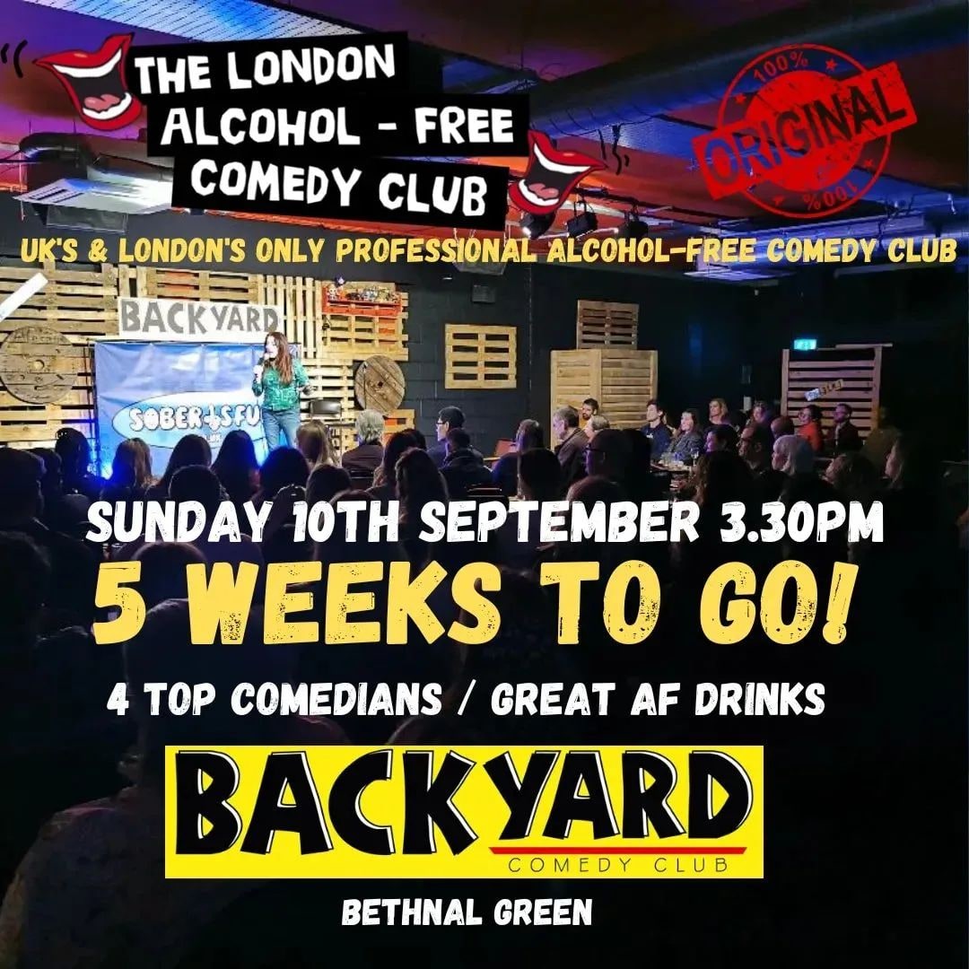 fun_sober's tweet photo. Join us for a BRILLIANT #alcoholfree afternoon out at @Backyard_Comedy. Book Tix via link in bio 👆.
#sober #soberlife #soberlondon #sobermeetup #soberevent #soberevents #sobernotboring #ukstandupcomedy #soberuk #recovery #RecoveryPosse #eastlondon #bethnalgreen https://t.co/FH0ioIUGnT