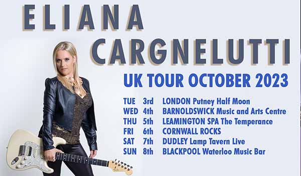 The Italian singer and guitarist, is one of the rare real front women in the rock blues scene...

Don't miss seeing Eliana with her band this October...

Advance Tickets can be purchased at solidentertainments.com/presents.htm#E…