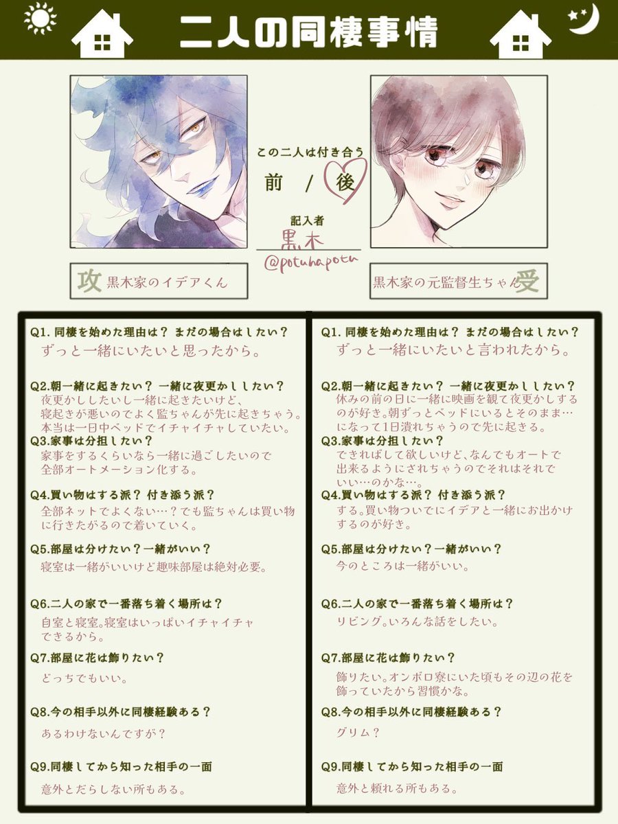 我が家のイデ監ちゃんの同棲事情💙 お互い足りない所を支え合ってるような関係だといいなあ😭