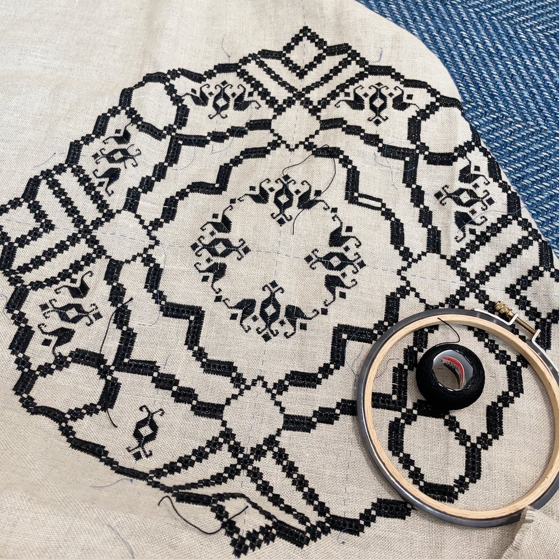 ateliermimoza's tweet photo. ほんと、少しずつですが
進めております✂️🧵🪡

明日は久々に刺繍仲間と会います…
緊張するなぁ。
楽しめますように☺️

#ハーダンガー刺繍 https://t.co/qNrcM1OzJu