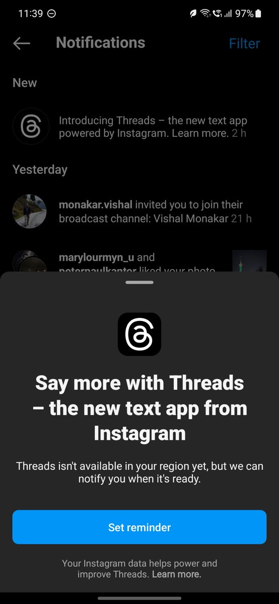 Top level marketing this. Send a notification to check out a feature not available to the user. Well done! Good job!