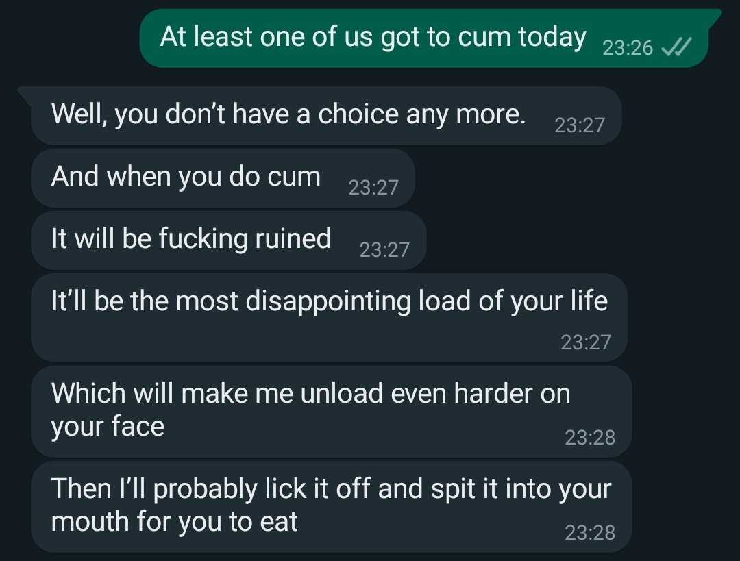 I love it when a guy talks to me this way, and he means it. How lucky I am that he also wants to own me. Interesting times ahead ...
🔁 @ who do you want to message you this?