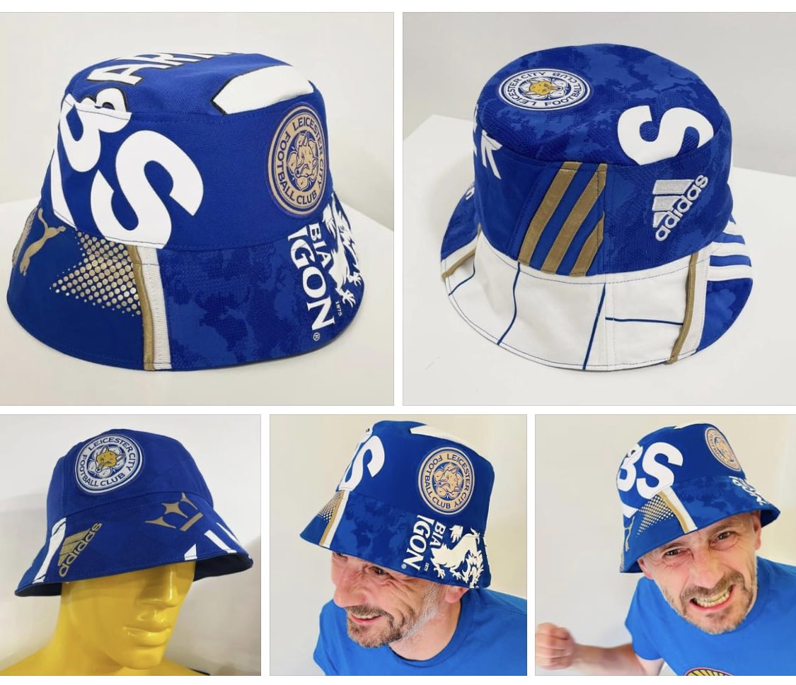 New season 🦊 . #LCFC #LeicesterCityFC #Leicester I have made 3 Limited edition hats from recycled shirts. These are now open to bidding on #eBay 💙 Size medium 23” - ebay.co.uk/itm/2759846900… Size large 24”- ebay.co.uk/itm/2759847292… Size XL - 25” - ebay.co.uk/itm/2759847076…
