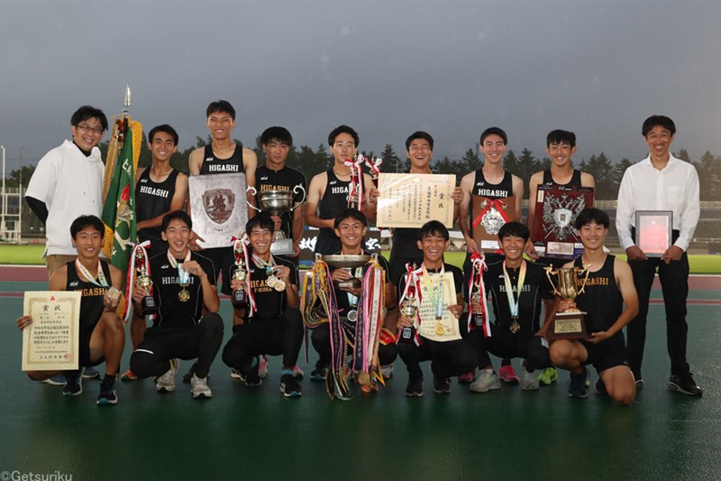 #北海道IH
男子総合
🥇優勝は東福岡！
スプリント2冠の黒木海翔選手や4×400ｍリレーなどで40点を獲得！
福岡勢の総合Vは41年ぶり✨

🥈相洋（神奈川）　25点
🥉市船橋（千葉）　21点