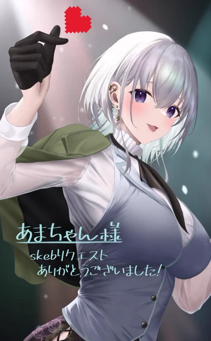 skebリクエストありがとうございましたー!! 月銀緤さんを描かせて頂きました