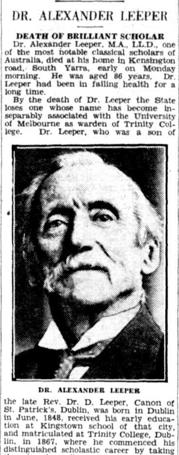 AustAnglican's tweet photo. One of those interesting coincidences of history, the #Anglican Church of Australia losing two prominent lay members on the one day, 6 August 1934: Alexander Leeper, and Bertram Mitford Lilley (albeit almost a generation apart in age). #89years https://t.co/0eDJrUlcfD