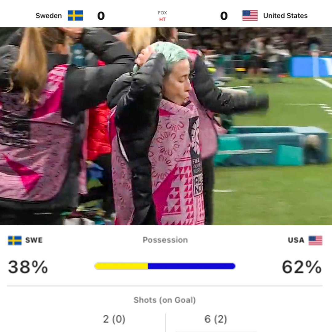 The USWNT came out strong but was shutout in the first half for the third straight match 👀